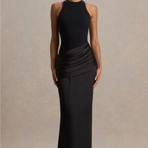 Club London Maxi Dress With Satin Skirt